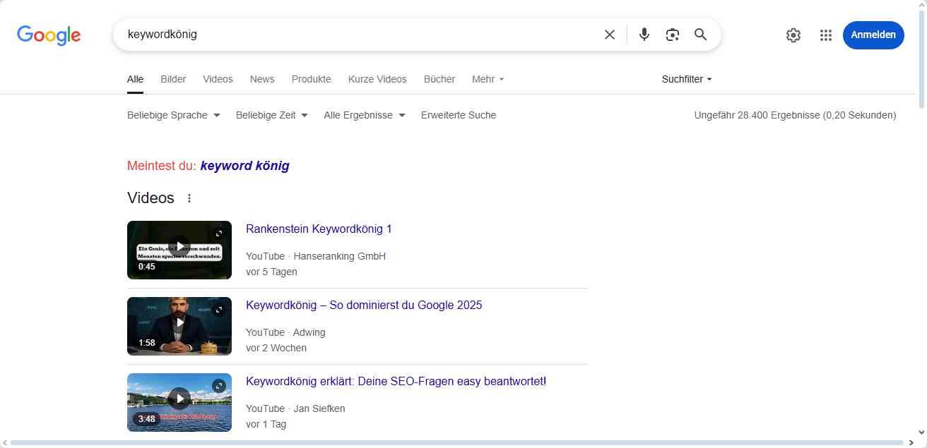 Keywordknig Ranking Snapshoot 29.05.2025